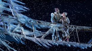 Jelani Alladin (Kristoff) and Patti Murin (Anna) in Frozen on Broadway. Photo: Deen van Meer. Image courtesy of The Walt Disney Company.