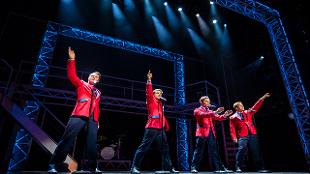 The Jersey Boys acclaimed at theTrafalgar Theatre. Image courtesy of Matt Crockett.