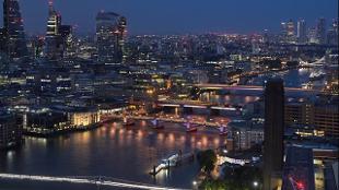 London's bridges lit up as part of the Illuminated River. Photo: James Newton. Image courtesy of Caro Communications.