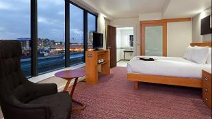Bedroom. Image courtesy of Hampton by Hilton London Waterloo.
