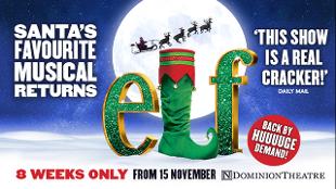 This Christmas, see the return of the popular show ELF The Musical at the Dominion Theatre. Image courtesy of SEE Tickets.