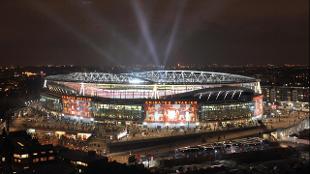 Emirates Stadium skylights at night. Image courtesy of The Arsenal Football Club plc.