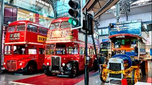 Inside the London Transport Museum. Image courtesy of the London Transport Museum.