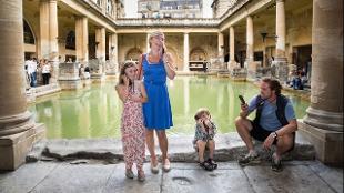 Take a tour of the Roman Baths on a day trip to Bath. Image courtesy of Golden Tours.