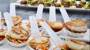 Event canapes at OXO. Image courtesy of OXO Tower Restaurant, Bar and Brasserie.