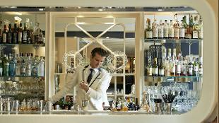 Head bartender Erik Lorincz at the American Bar. Image courtesy of The Savoy.