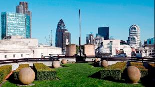 Views of London landmarks from Coq d'Argent. Image courtesy of Coq d’Argent.