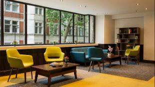 Guest lounge at St Giles London hotel. Image courtesy of St Giles London.