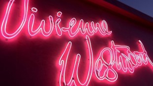 A Vivienne Westwood neon sign. Image courtesy of Vivienne Westwood.