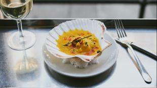 Dean Street scallop special. Photo: Alexander Baxter. Image courtesy of Harts Group.