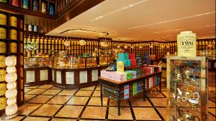 Interior of TWG Tea Leicester Square. Image courtesy of TWG Tea.