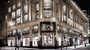 The shopfront of Burberry on Regent Street. Image courtesy of Burberry.