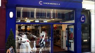 Cancer Reseach shop exterior on Marylebone High Street. Image courtesy of Cancer Research UK.