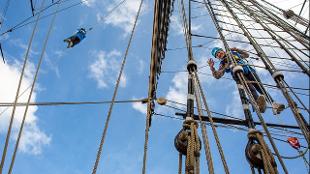 Climb to great heights on the Cutty Sark Rig Climb Experience in Greenwich. Image courtesy of Golden Tours.