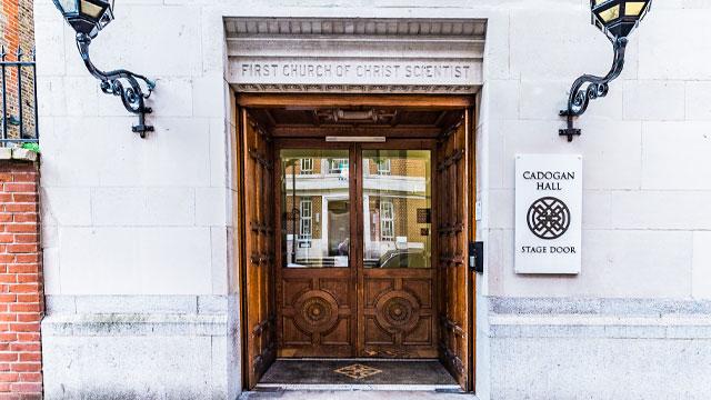 Stage Door. Credit: TODD Creative Services. Image courtesy of Cadogan Hall. Stage Door. Credit: TODD Creative Services. Image courtesy of Cadogan Hall.