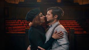 The two main characters in Witness for the Prosecution: Naomi Sheldon (Romaine) and Harry Reid (Leonard). Image courtesy of Sam Barker.
