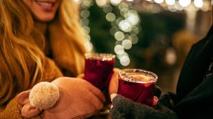 Cheers to Christmas with a hot cup of milled wine at Kingdom of Winter. Image courtesy of Mance Communications.