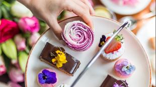 Summer Blossom afternoon tea. Image courtesy of Scoff & Banter.