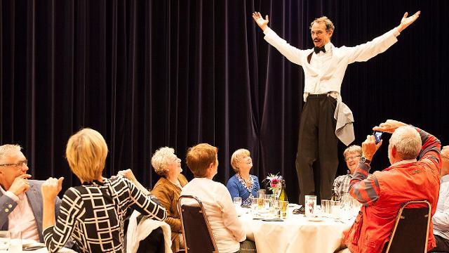 Enjoy a meal in the hands of Basil, Sybil and Manuel at Faulty Towers. Image courtesy of Ron Rutten. Enjoy a meal in the hands of Basil, Sybil and Manuel at Faulty Towers. Image courtesy of Ron Rutten.