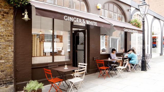 Tables outside Ginger & White. Image courtesy of Ginger & White. Tables outside Ginger & White. Image courtesy of Ginger & White.