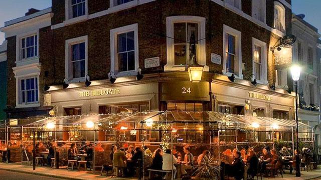 The Hillgate at night. Image courtesy of Inda Pubs & Crusoe Inns.