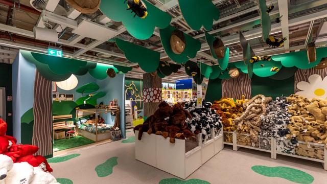 Soft toys on display at IKEA Oxford Street. Credit: Clevershot. Image courtesy of Weber Shandwick.