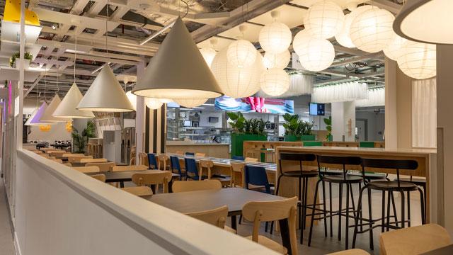 The cafe at IKEA Oxford Street. Credit: Clevershot. Image courtesy of Weber Shandwick.