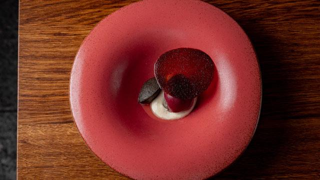 Cherry cola sorbet. Credit: Justin De Souza. Image courtesy of Lotus Land Agency.