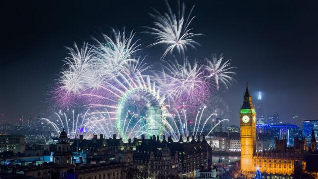 Image result for best pictures of london NYE fireworks