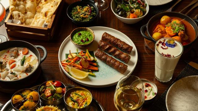 Thali, grills and curry dishes. Credit: David Robson. Image courtesy of MW Eat.