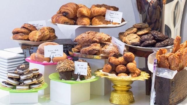 Cakes and pastries on display at Ottolenghi Islington. Image courtesy of Ottolenghi. Cakes and pastries on display at Ottolenghi Islington. Image courtesy of Ottolenghi.