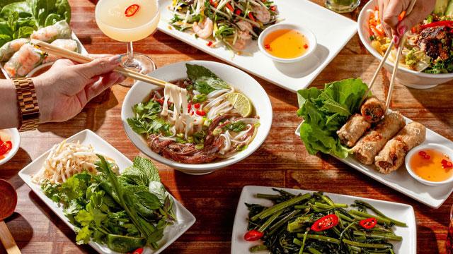 A selection of dishes on a table. Image courtesy of Pho.