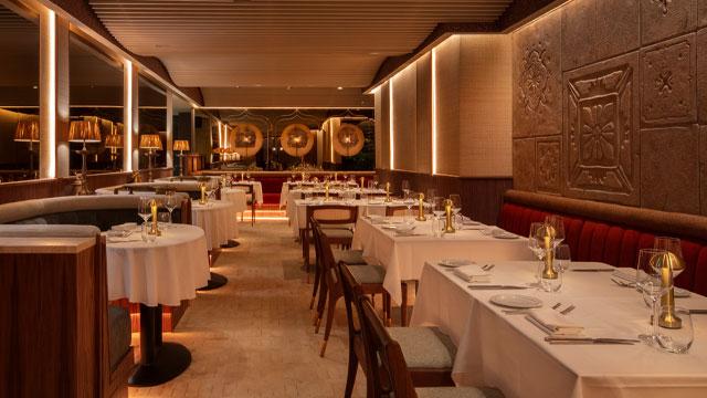 The dining room at Quilon. Credit: John Carey. Image courtesy of Fully Charged Collective. The dining room at Quilon. Credit: John Carey. Image courtesy of Fully Charged Collective.