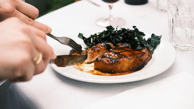 Pork and kale. Credit: Henry Harte. Image courtesy of Arnold & Henderson. Pork and kale. Credit: Henry Harte. Image courtesy of Arnold & Henderson.