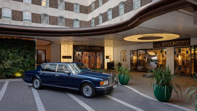 The entrance. Credit: John Athimaritis. Image courtesy of The Biltmore Mayfair. The entrance. Credit: John Athimaritis. Image courtesy of The Biltmore Mayfair.