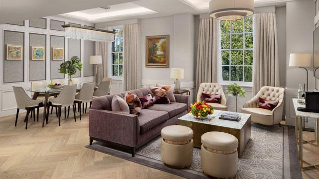 The John Adams suite. Image courtesy of The Biltmore Mayfair. The John Adams suite. Image courtesy of The Biltmore Mayfair.