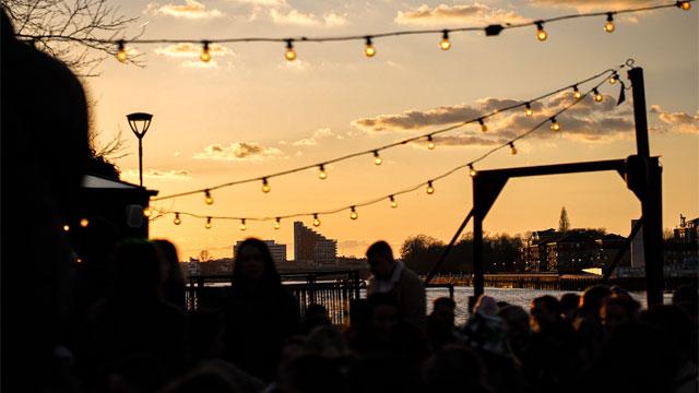 The terrace in the evening. Credit: Ella Umney. Image courtesy of The Ship. The terrace in the evening. Credit: Ella Umney. Image courtesy of The Ship.