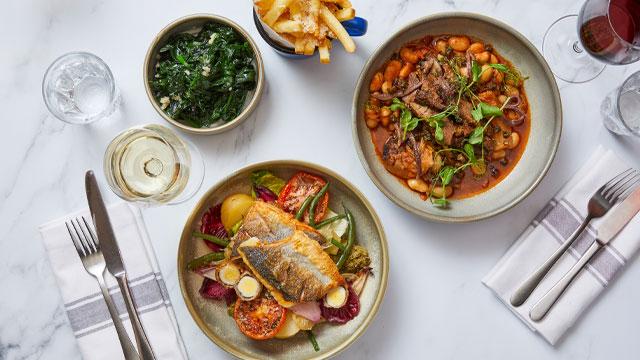 Mains and sides. Credit: Ben Carpenter. Image courtesy of Three Cheers Pub Co. Mains and sides. Credit: Ben Carpenter. Image courtesy of Three Cheers Pub Co.