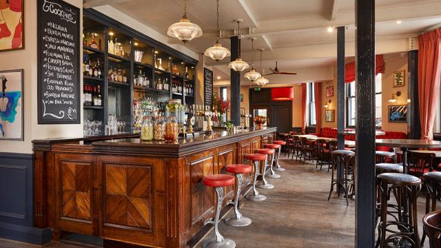 The bar. Credit: Ben Carpenter. Image courtesy of Three Cheers Pub Co. The bar. Credit: Ben Carpenter. Image courtesy of Three Cheers Pub Co.