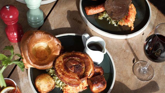 Roast dinner at The White Cross. Image courtesy of Young's.