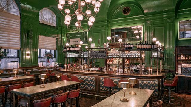 The bar area. Image courtesy of Langham Hotels.