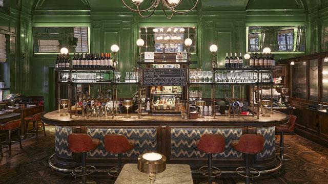 The bar at The Wigmore. Image courtesy of Langham Hotels.