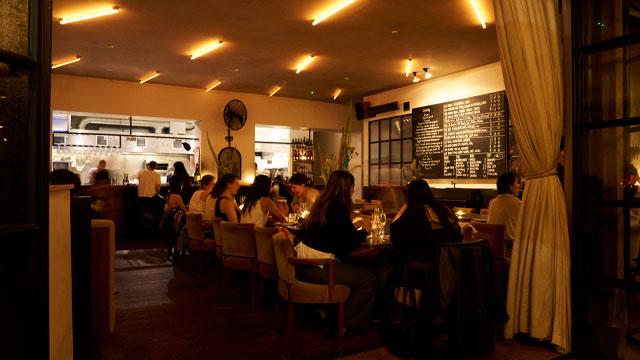 The dining room at night. Image courtesy of Westerns Laundry. The dining room at night. Image courtesy of Westerns Laundry.