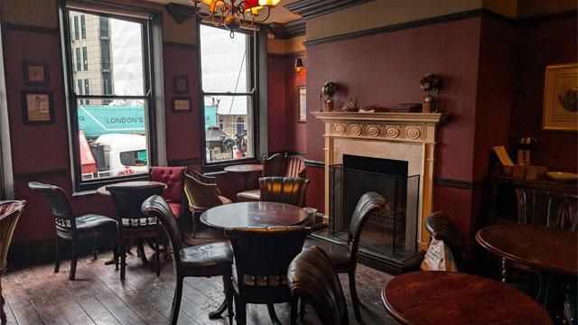 One of the bars overlooking Fleet Street. Image courtesy of Ye Olde Cheshire Cheese. One of the bars overlooking Fleet Street. Image courtesy of Ye Olde Cheshire Cheese.