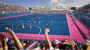 An artist's impression of the London 2012 Hockey Centre. Image by Populous