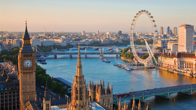 Big Ben och London eye i London