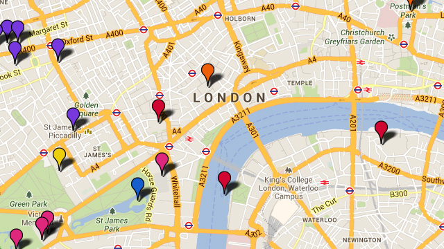 Map Of London Main Attractions - Gisela Ermengarde