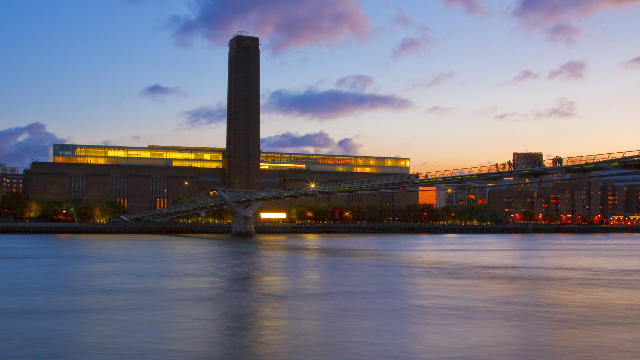 The Tate Modern, Millenium Bridge and River Thames