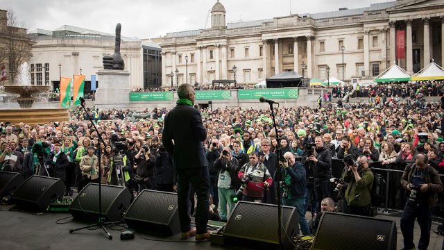 st patrick day trafalgar square london