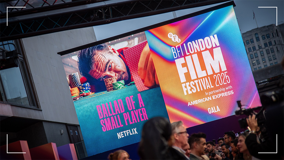 Red carpet at the BFI London Film Festival 2025, featuring Netflix's Ballad of a Small Player